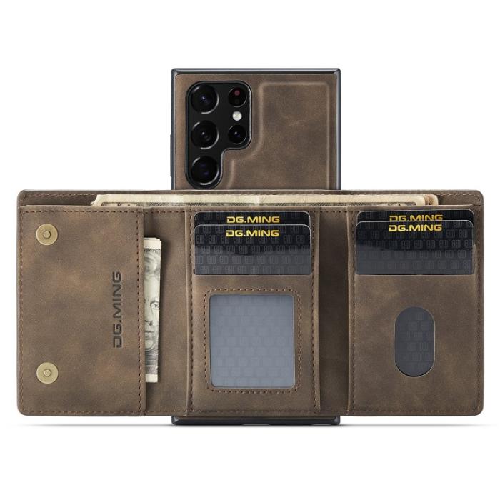 DG.MING - DG.MING M1 Series Mobilskal till Samsung Galaxy S25 Ultra Kickstand Brun