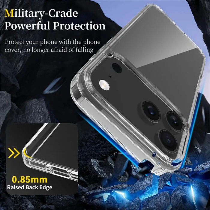 A-One Brand - iPhone 17 Pro Max Mobilskal Acrylic Shockproof - Transparent
