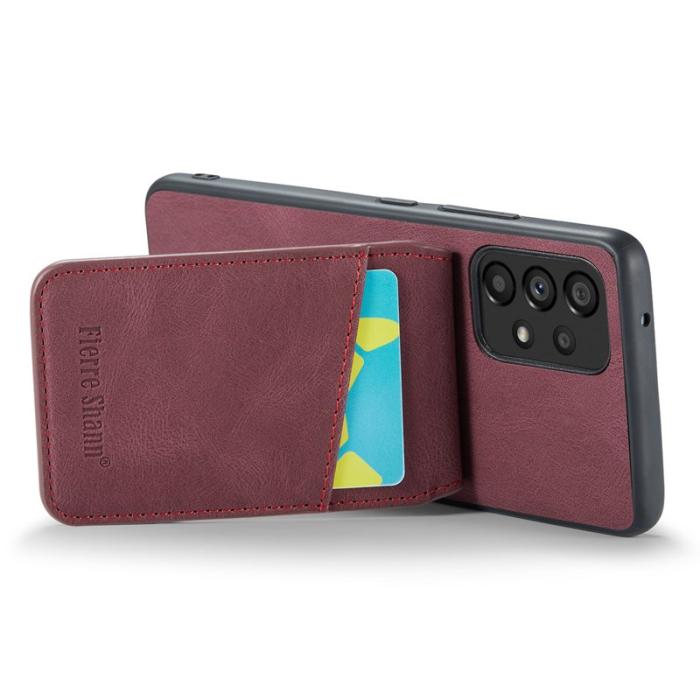 FIERRE SHANN - FIERRE SHANN Samsung Galaxy A53 5G Fodral KonstLäder - Röd