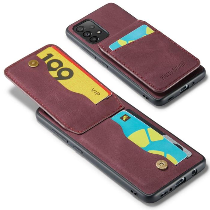 FIERRE SHANN - FIERRE SHANN Samsung Galaxy A53 5G Fodral KonstLäder - Röd