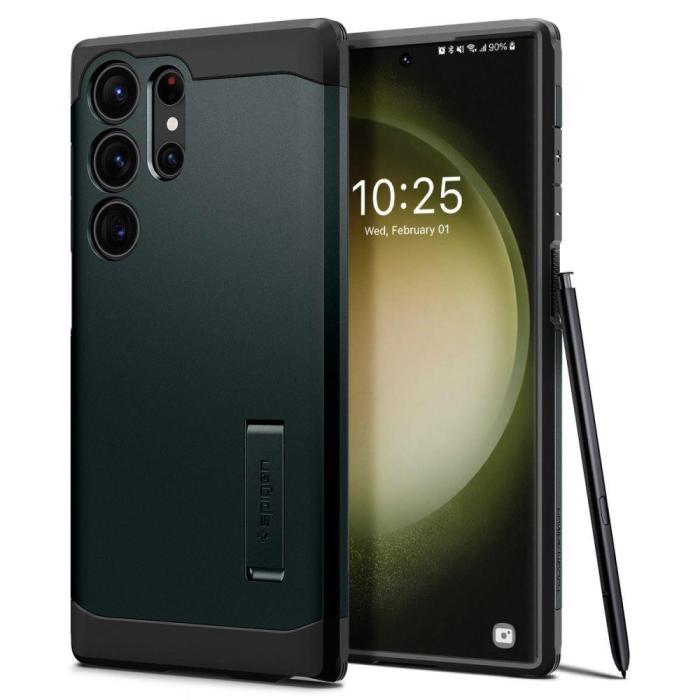 UTGATT - Spigen Galaxy S23 Ultra Skal Tough Armor - Abyss Grön