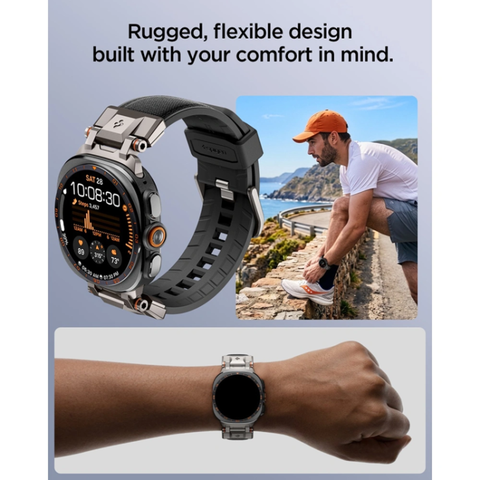 Spigen - Spigen Galaxy Watch Ultra 1/2 (47mm) Armband Dura Pro Armor - Svart