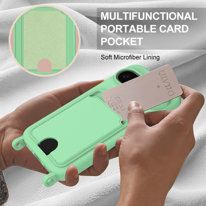 A-One Brand - Google Pixel 10 Pro Mobilskal Korthållare Silikon - Grön