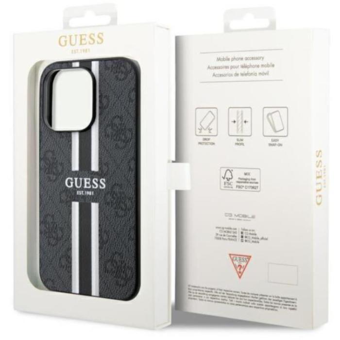 Guess - Guess iPhone 14 Pro Max Mobilskal MagSafe Printed Stripes