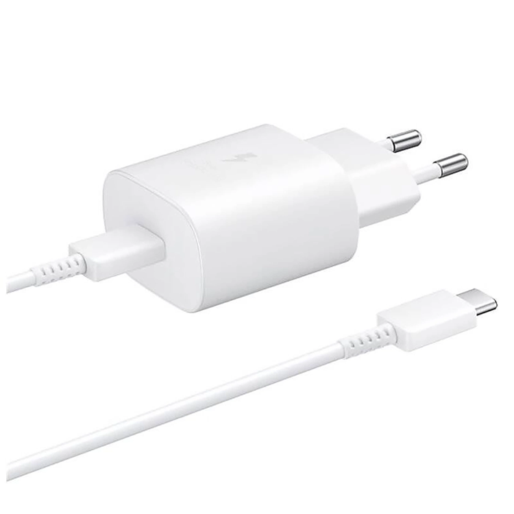 Samsung Snabbladdare USB-C 25W Kabel USB-C/USB-C - Vit | 505295 | AlltMobil
