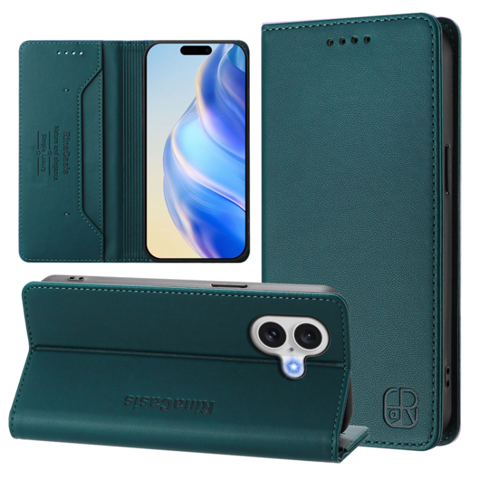 RINACASIS - RINACASIS iPhone 17 Plånboksfodral RC01 RFID - Mörkgrön