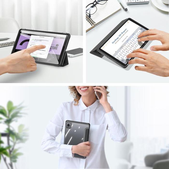 Dux Ducis - Dux Ducis Realme Pad Mini Fodral Toby Armored Flip Smart - Svart