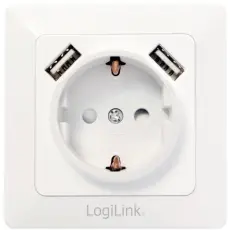 LogiLink - LogiLink V&auml;gguttag 230V med 2xUSB 2.1A