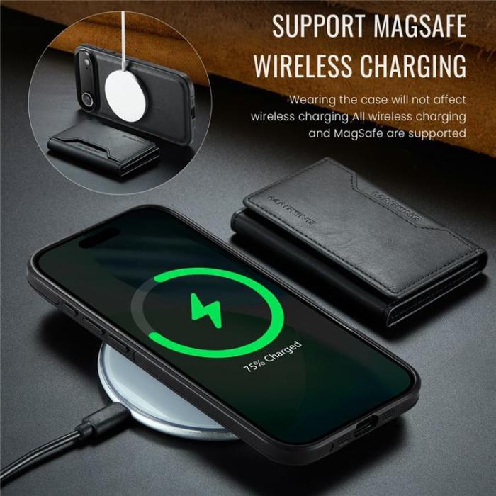 MAGKING - MAGKING iPhone Air Mobilskal MagSafe Korthållare - Svart