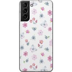 iSecrets - Mobilskal till Samsung Galaxy S21+ 5G med Blommor och fjärillar