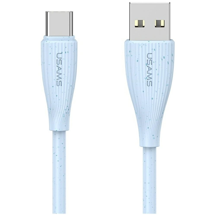 USAMS - Usams USB-A till USB-C Kabel 1m Green Series - Blå