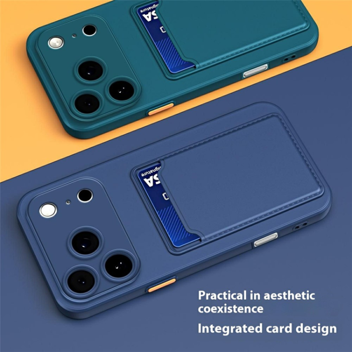 A-One Brand - iPhone 17 Pro Max Mobilskal Korthållare TPU - Svart