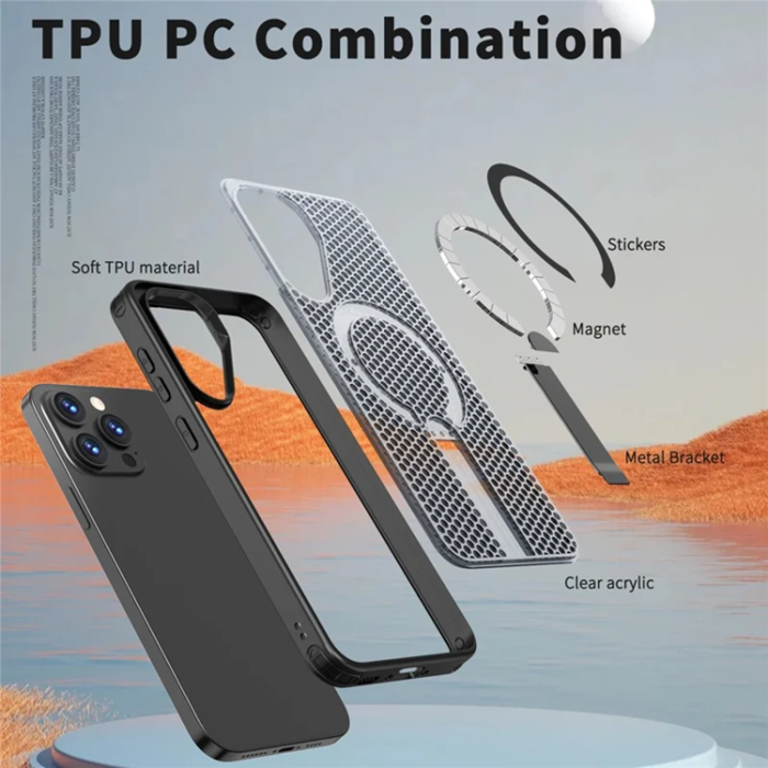 A-One Brand - Galaxy A36 5G Mobilskal Magsafe Grid Texture - Svart