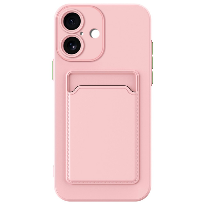 A-One Brand - iPhone 17 Mobilskal Korthållare TPU - Rosa