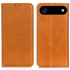 A-One Brand - iPhone 17 Air Plånboksfodral Äkta läder - Brun