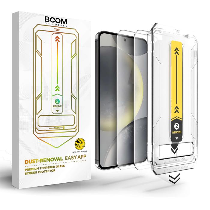 Boom of Sweden - LIVSTIDSGARANTI - BOOM Galaxy S24/S25 Härdat Glas Skärmskydd - 2 Pack