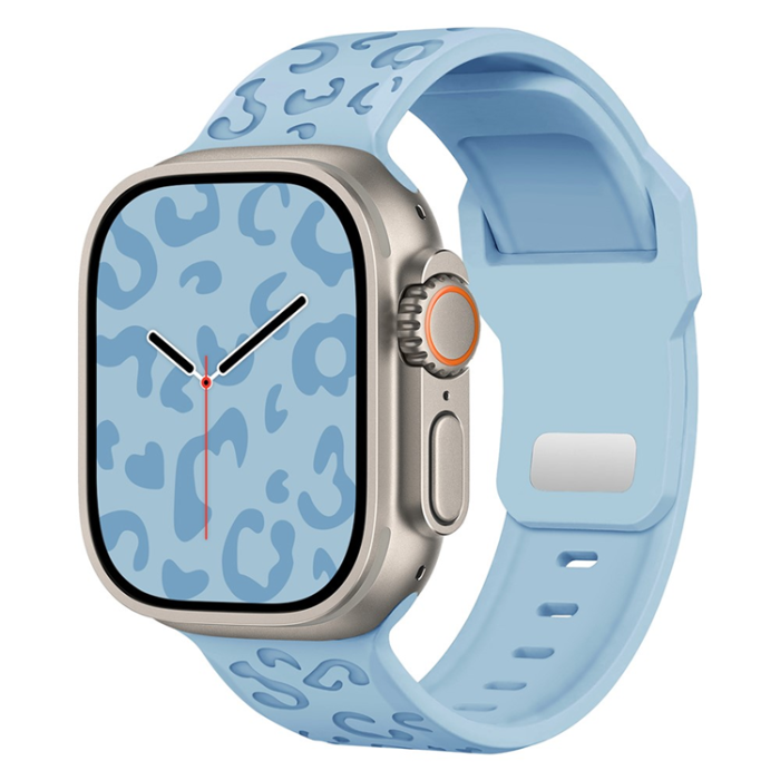A-One Brand - Apple Watch (38/40/41mm) Armband Leopard Texture - Blå