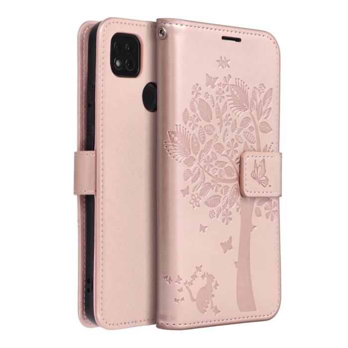 OEM - Redmi 9C/9C NFC Plånboksfodral Mezzo - Rosé- Guld