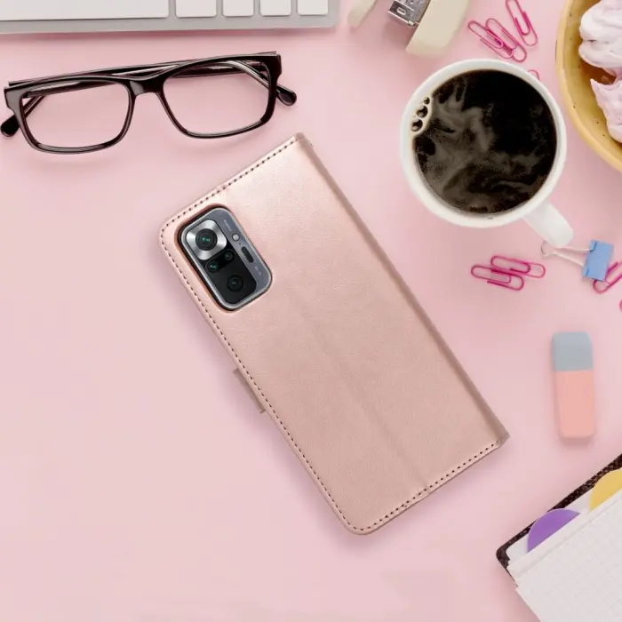 OEM - Redmi 9C/9C NFC Plånboksfodral Mezzo - Rosé- Guld
