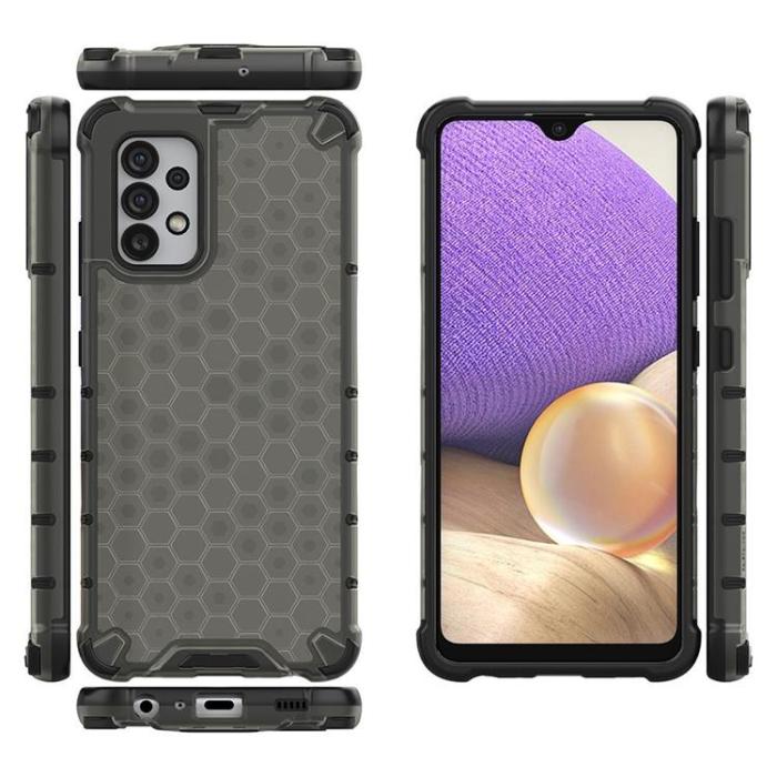 OEM - Honeycomb Galaxy A03s Skal Armored Gel Frame - Svart