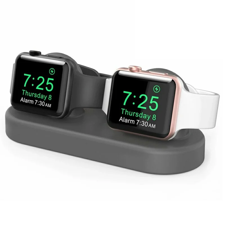 Apple Watch 5/4/3/2/1 Laddningsställ Dual - Grå | 505295 | AlltMobil