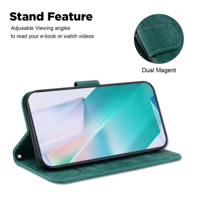 OEM - Samsung Galaxy S26 / S26 Pro Plånboksfodral Konstläder Stötsäker - Grön