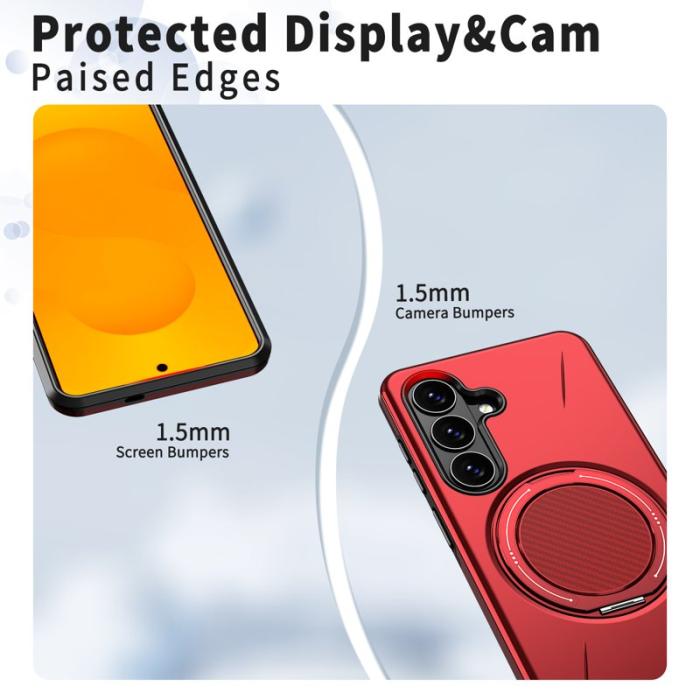 OEM - Mobilskal till Samsung Galaxy S26 Magnetiskt TPU + PC Baksida - Röd