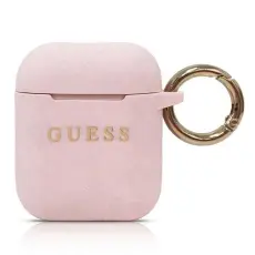 Guess - Guess Silicone Glitter Skal AirPods - Rosa