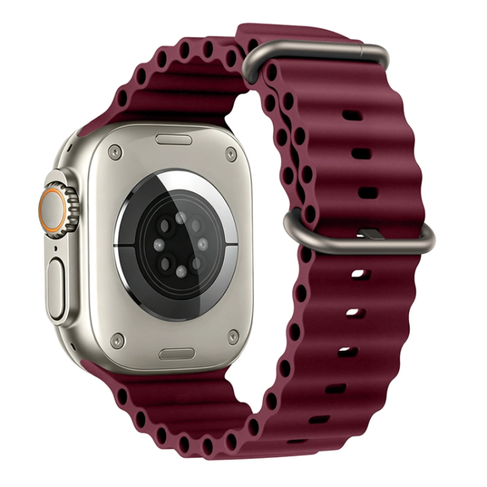 Tech-Protect - Tech-Protect Armband För Apple Watch (44/45/46/49mm) Icon Pro - Burgundy