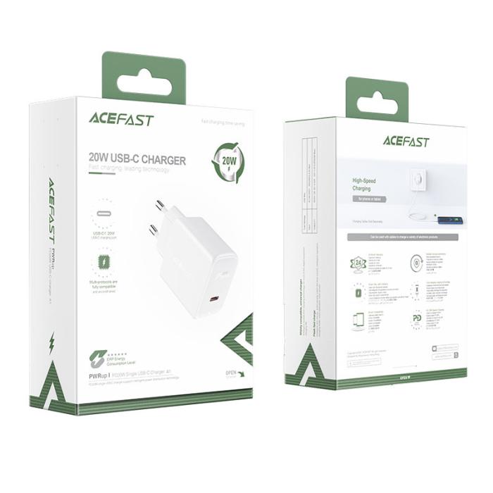 Acefast - Acefast Väggladdare USB-C 20W - Vit