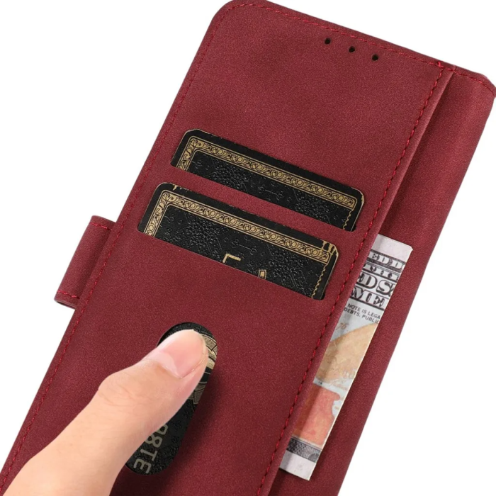 KHAZNEH - KHAZNEH Xiaomi 13 5G Plånboksfodral Mjukt - Röd