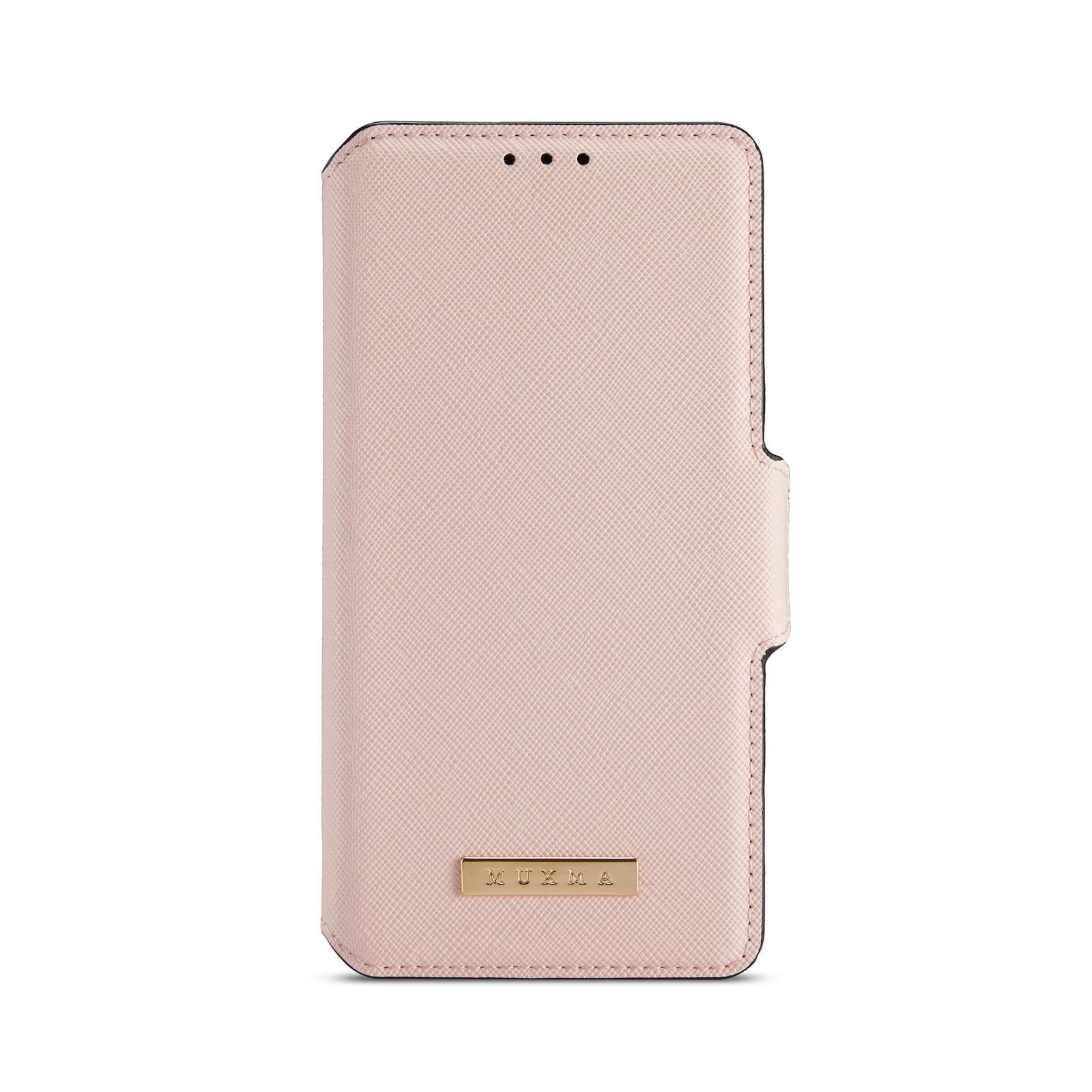 Muxma Saffiano Plånboksfodral till Apple iPhone 12 Mini - Rosa | 2353 | AlltMobil
