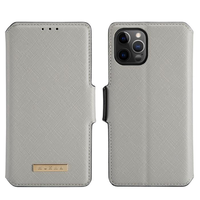 MUXMA - Muxma Saffiano Plånboksfodral till Apple iPhone 11 - Grå