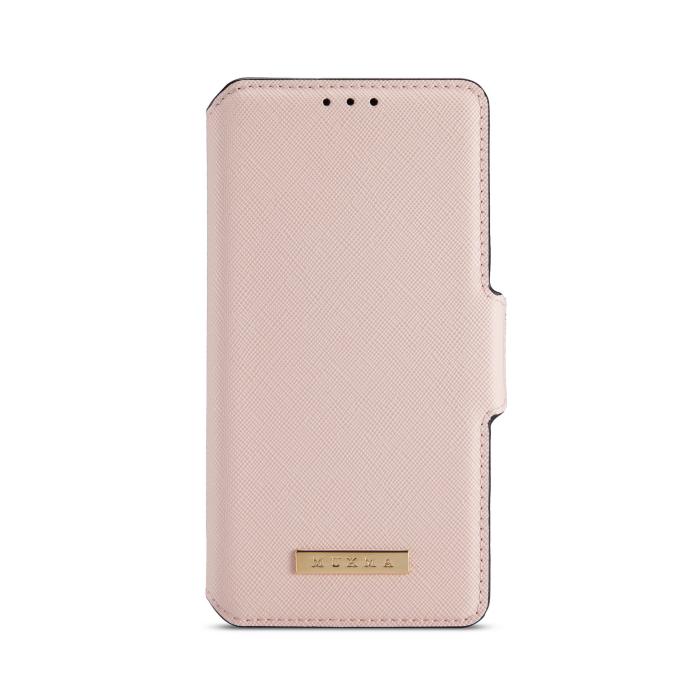MUXMA - Muxma Saffiano Plånboksfodral till Apple iPhone 12 & 12 Pro - Rosa
