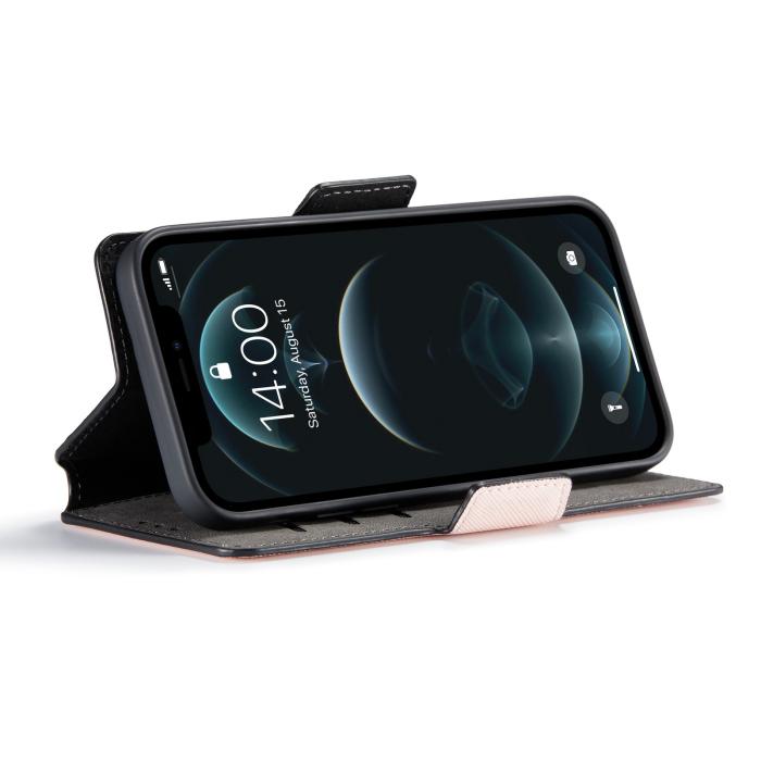 MUXMA - Muxma Saffiano Plånboksfodral till iPhone 13 Pro - Rosa