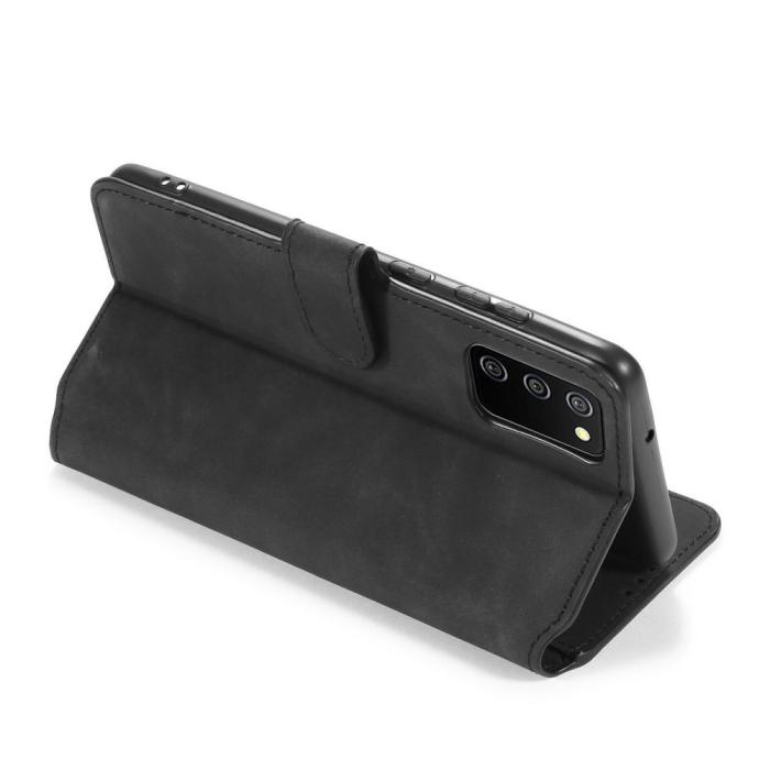 DG.MING - DG.MING Retro Plånboksfodral Samsung Galaxy A02s - Svart