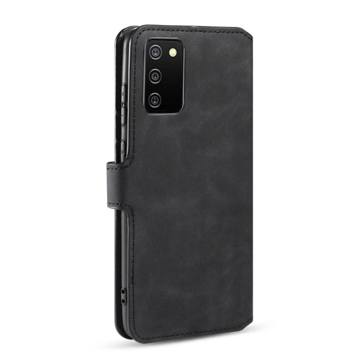 DG.MING - DG.MING Retro Plånboksfodral Samsung Galaxy A02s - Svart