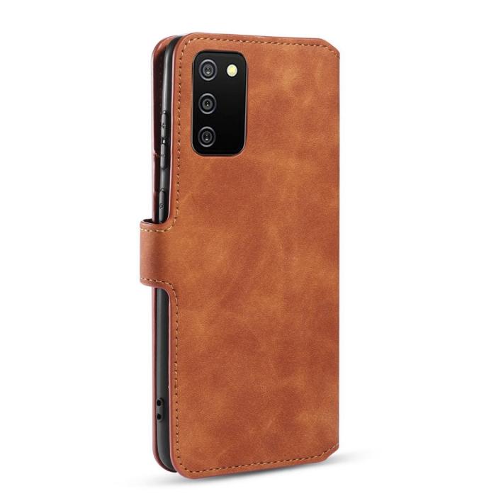 DG.MING - DG.MING Retro Plånboksfodral Samsung Galaxy A02s - Brun