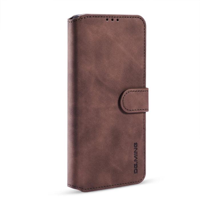 DG.MING - DG.MING Retro Plånboksfodral Samsung Galaxy A02s - Coffee