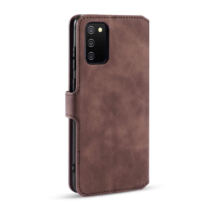 DG.MING - DG.MING Retro Plånboksfodral Samsung Galaxy A02s - Coffee