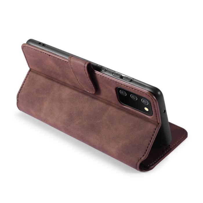 DG.MING - DG.MING Retro Plånboksfodral Samsung Galaxy A02s - Coffee