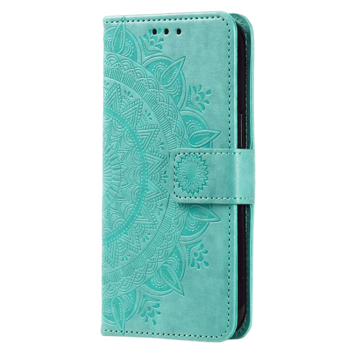 A-One Brand - Google Pixel 7A Plånboksfodral Imprinted Mandala Flower - Grön