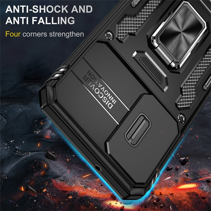 OEM - Galaxy S23 Plus Mobilskal Ringhållare Armor - Svart