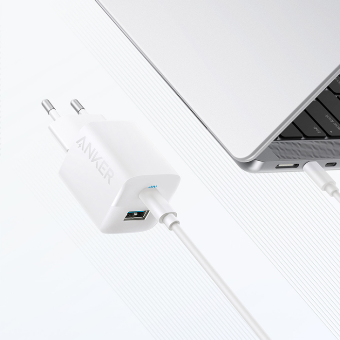 Anker - Anker Väggladdare 33W USB-C/USB-A 323 - Vit