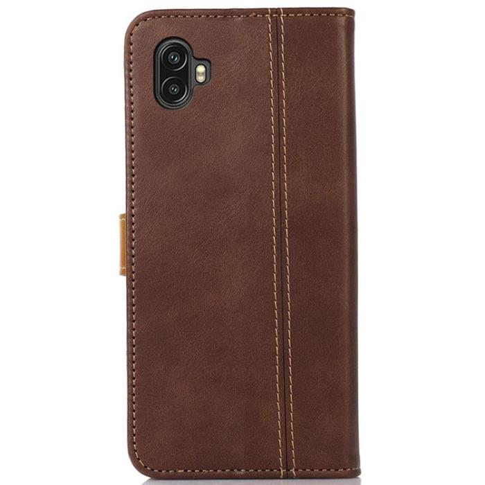 A-One Brand - Galaxy Xcover 6 Pro Plånboksfodral Folio Flip - Brun
