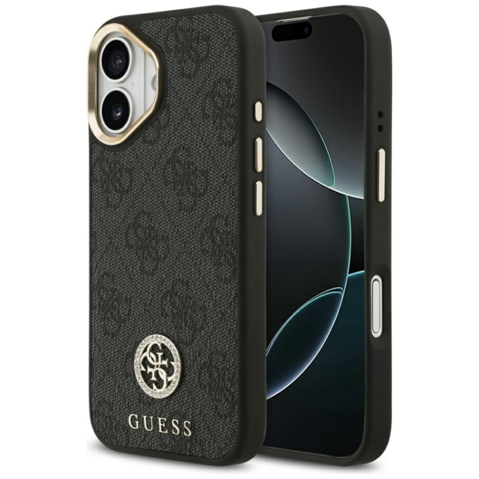 Guess - Guess iPhone 17 Mobilskal Magsafe Strass Logo - Svart