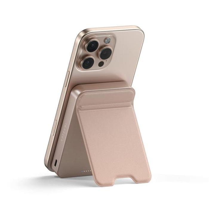 Satechi - Satechi Qi2 MagSafe Powerbank 10000mAh med Stativ - Desert Rose
