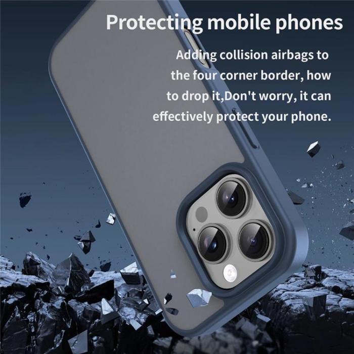 A-One Brand - iPhone 16 Pro Max Mobilskal Skin Touch Matte - Blå