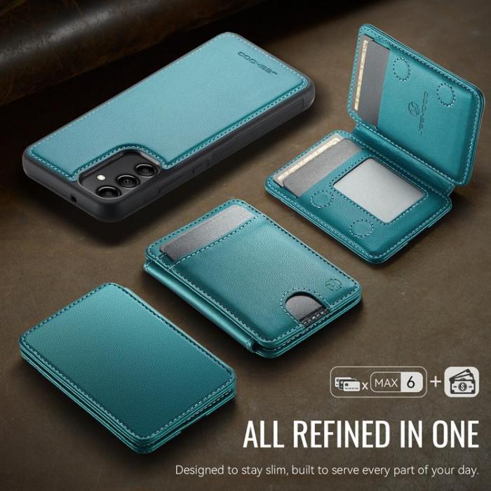 OEM - JEEHOOD Samsung Galaxy A34 5G Mobilskal KonstLäder - Blå