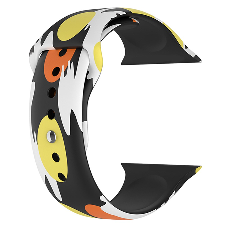 Apple Watch (38/40/41mm) Armband halloween floral - Gul/Orange | 5122 | AlltMobil